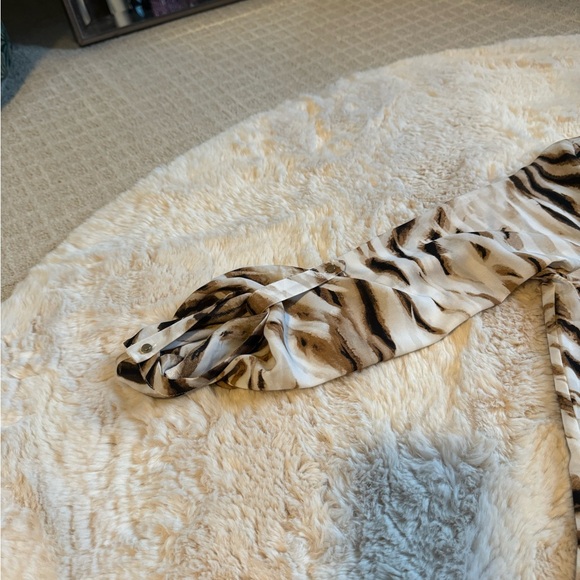 Tan and White Zebra Print Blouse - Picture 10 of 14
